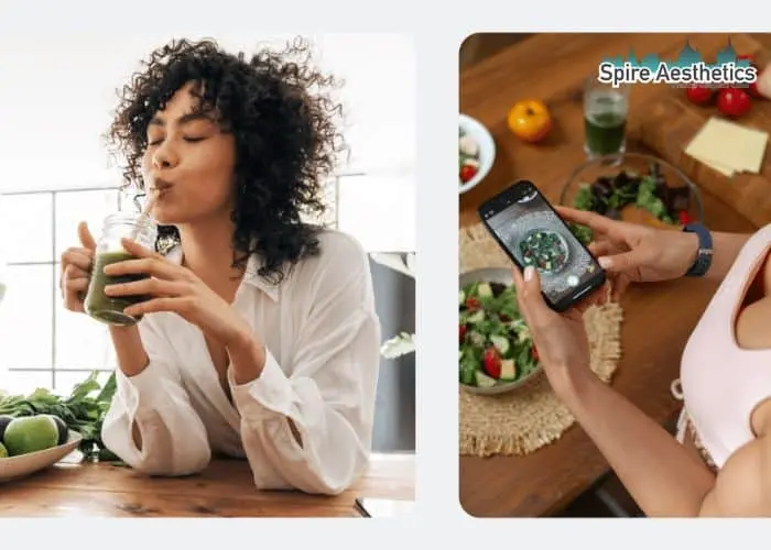 Image of woman looking into her diet and fat freezing Aylesbury to improve her health