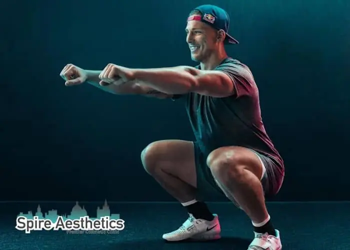 Image of man build leg muscle Aylesbury through exercise